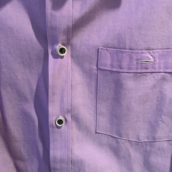 Express Lavender Fitted Button Down Dress Shirt - Picture 4 of 4